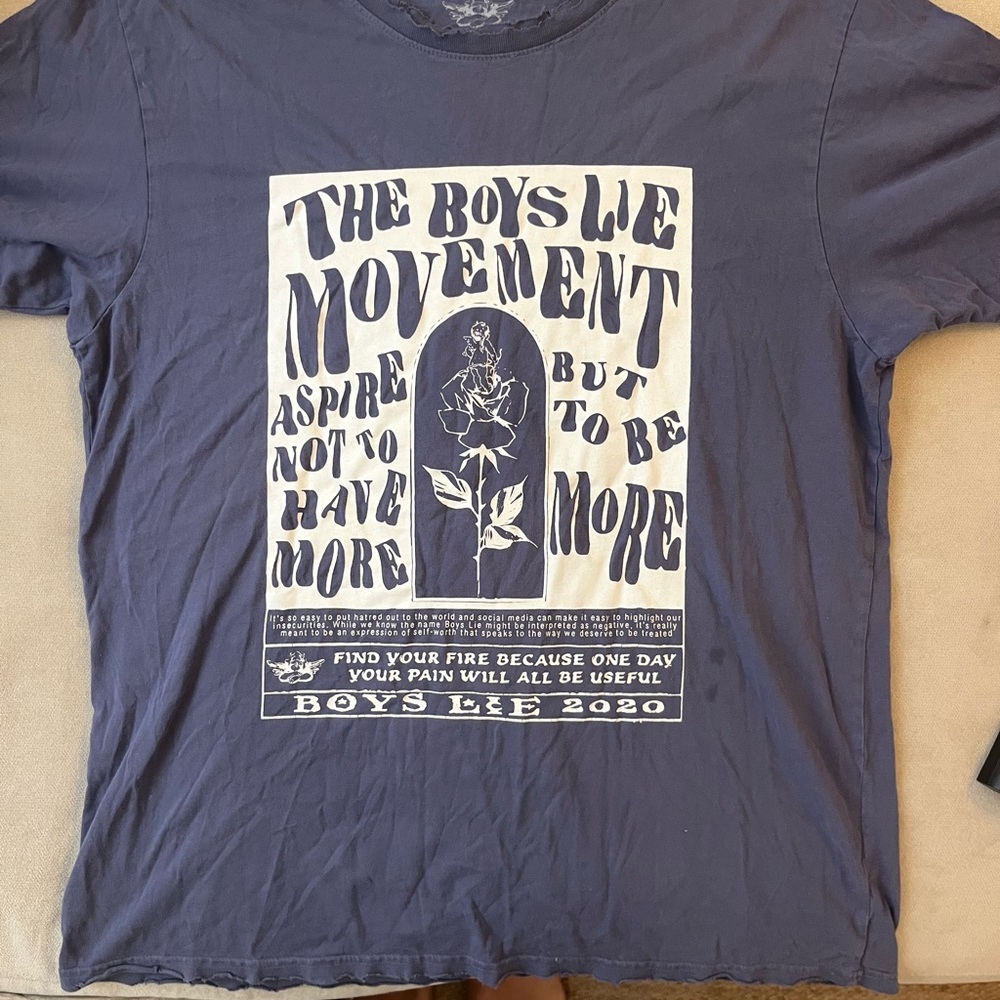 Boys Lie Dark Blue Graphic Tee